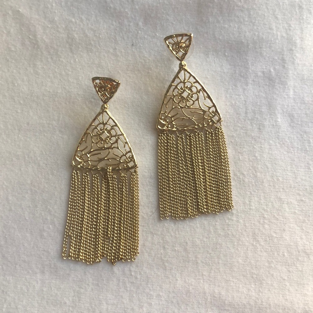 Kendra Scott Gold Fringe Earrings